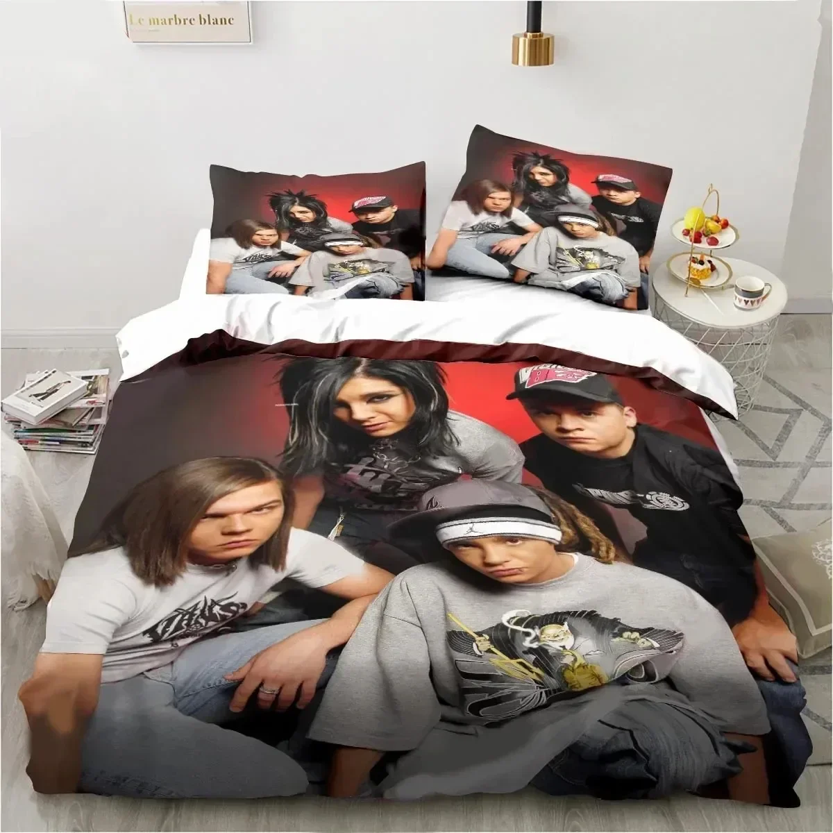 

New 3D Print Tokio Hotel Band Comfortable Duvet Quilt Cover Pillowcase Bedding Set Children Bedroom Decoration Home Textile