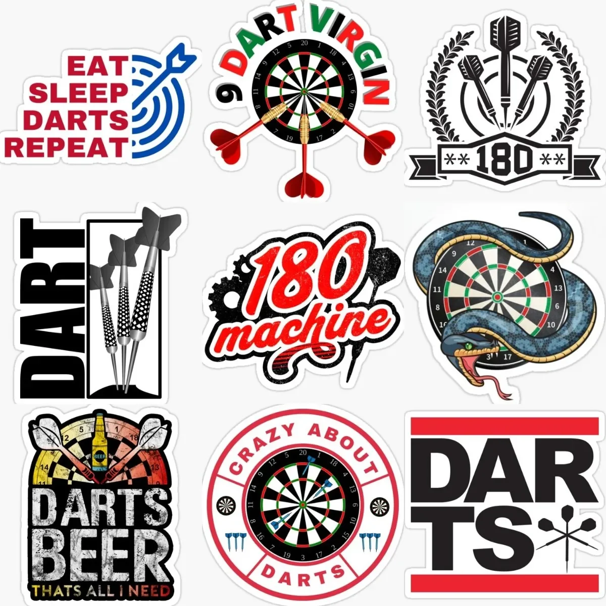 

Darts Player Creative PVC Waterproof Stickers Accessories for Decorate Car Van Wall Bicycle Room Table Motorcycle Off-road