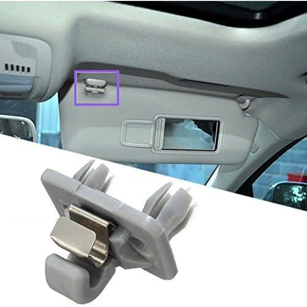 2Pcs For Audi A1 A3 A4 A5 Q3 Q5 TT Grey Interior Gray Sun Visor Clip Holder Hook Bracket Hanger 8U0857562A