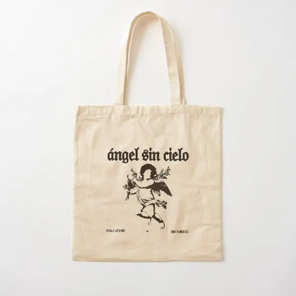 Angel Sin Cielo Cotton  Canvas Bag Women Fabric Shopper Fashion Casual Tote Foldable Reusable Designer Unisex Shoulder Bag