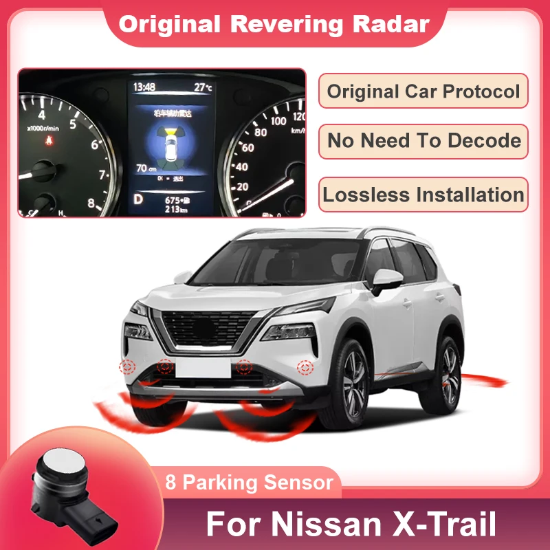 Smart Car System For Nissan X-Trail 2014 to 2024 Original Display Car Parking Sensor Screen Display Reversing Parking System