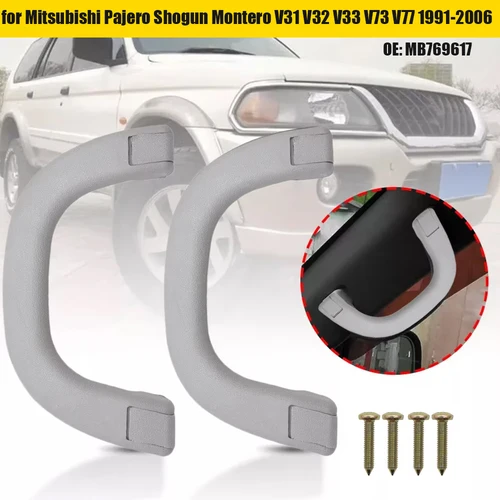 Imagen 1 del producto 2 unids/set manija de techo Interior reposabrazos de seguridad MB769617 para Mitsubishi Pajero Shogun Montero V31 V32 V33 V73 V77 1991-2006