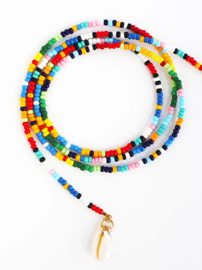 JCYMONG 2022 New Summer Beach Colorful Beads Necklaces For Women Fashion Shell Pendant Necklace Female Long Necklace Jewelry