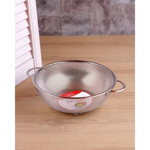 Evvehediyelikeşya Big size Stainless Steel Pasta Strainer 25 cm