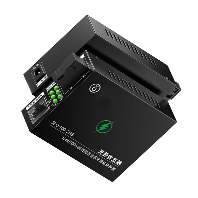 B92B-Simplex Fiber Transceiver 10/100M 1 Paar Optische Vezel Media Converter Singlemode 20Km Enkele Vezel Conversie