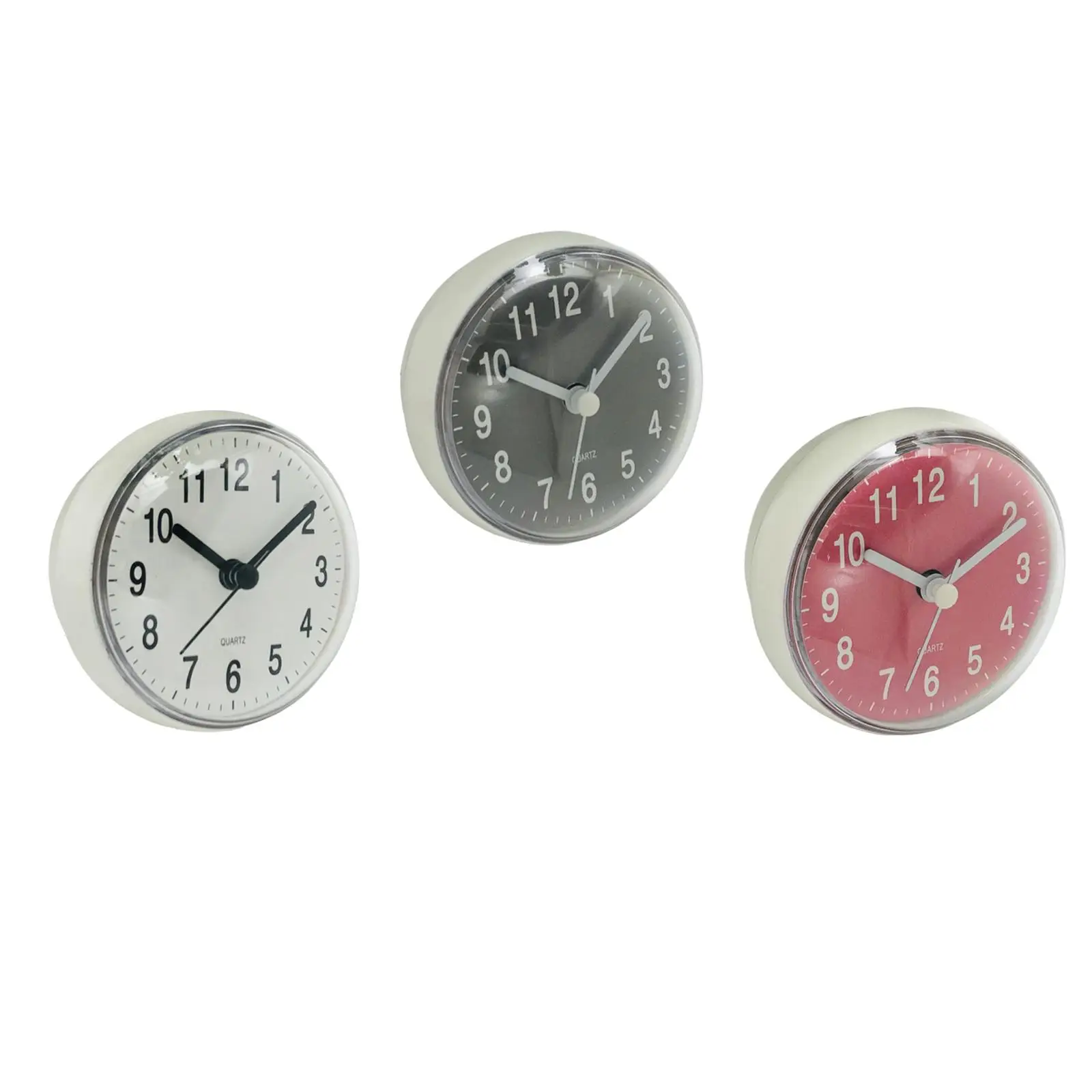 Non Ticking Sucker Wall Clock Bathroom Clock Anti Fog for Bathroom Kitchen