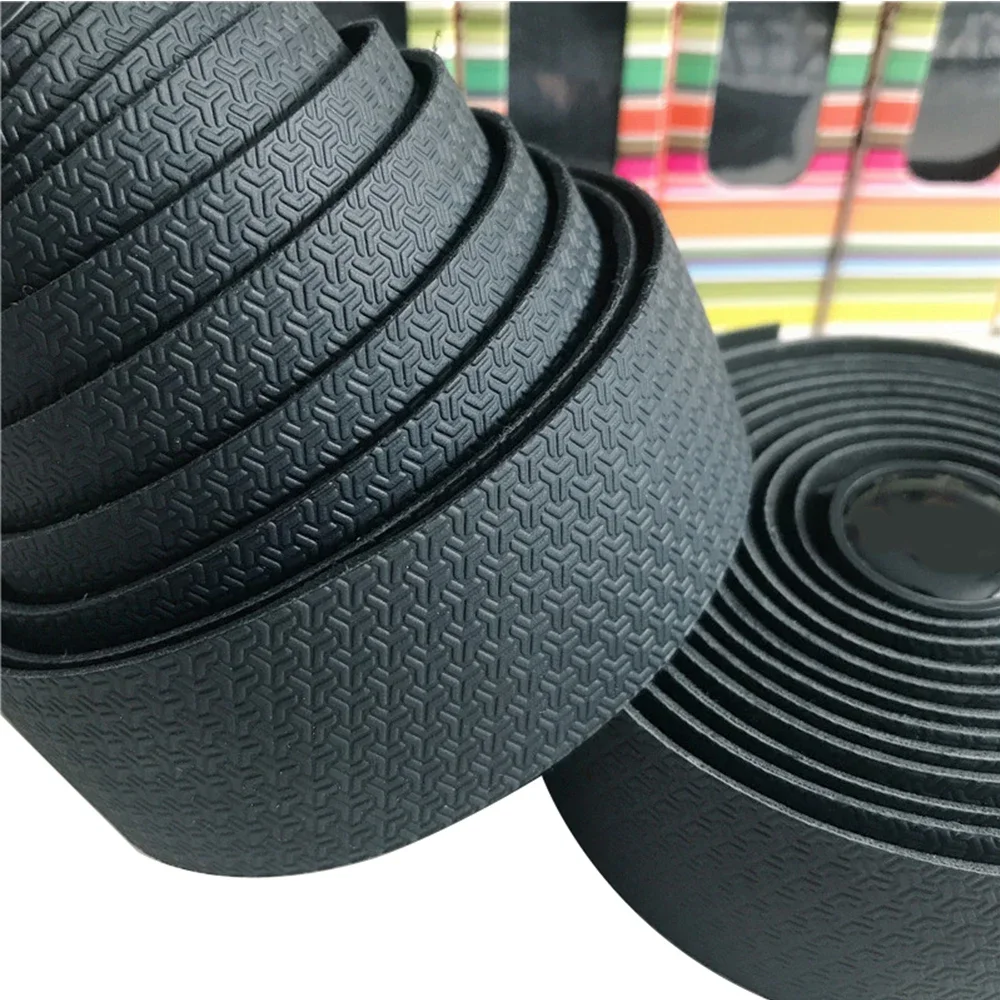 Bicycle Handlebar Tape Mamba Pattern Breathable Belt PU Wear-resistant Non-slip Pattern Road Bicycle Handlebar with Plug