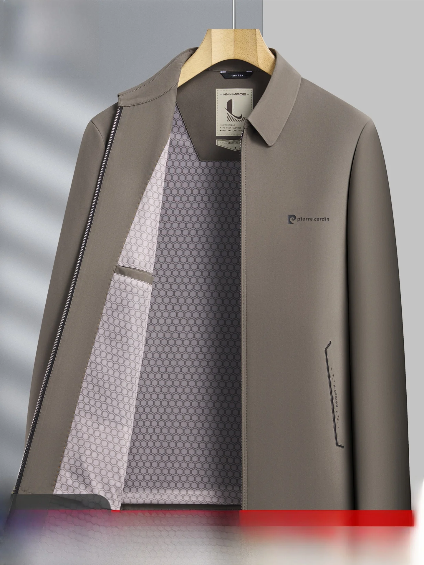 

Мужская куртка Pierre Cardin 2025: Новинка, свободный крой, деловой стиль, с воротником, из высококачественного дышащего полиэстера