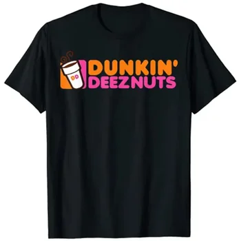 Dunkin Deez Nuts - Dunkin Deeznuts 그래픽 티셔츠 상의, 하이 퀄리티 코튼 라운지웨어, 미적인 의류 