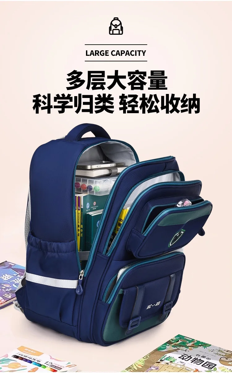 Mochila escolar para adolescentes, niños y niñas, mochila para niños, estudiantes de primaria y secundaria, bolsa para edades de 6 a 12 años