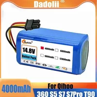 2025 Battery For Qihoo 360 S5 S7 S7Pro T90 X9 14.4v 4000mAh Robotic Vacuum Cleaner Replacement Batteries Part