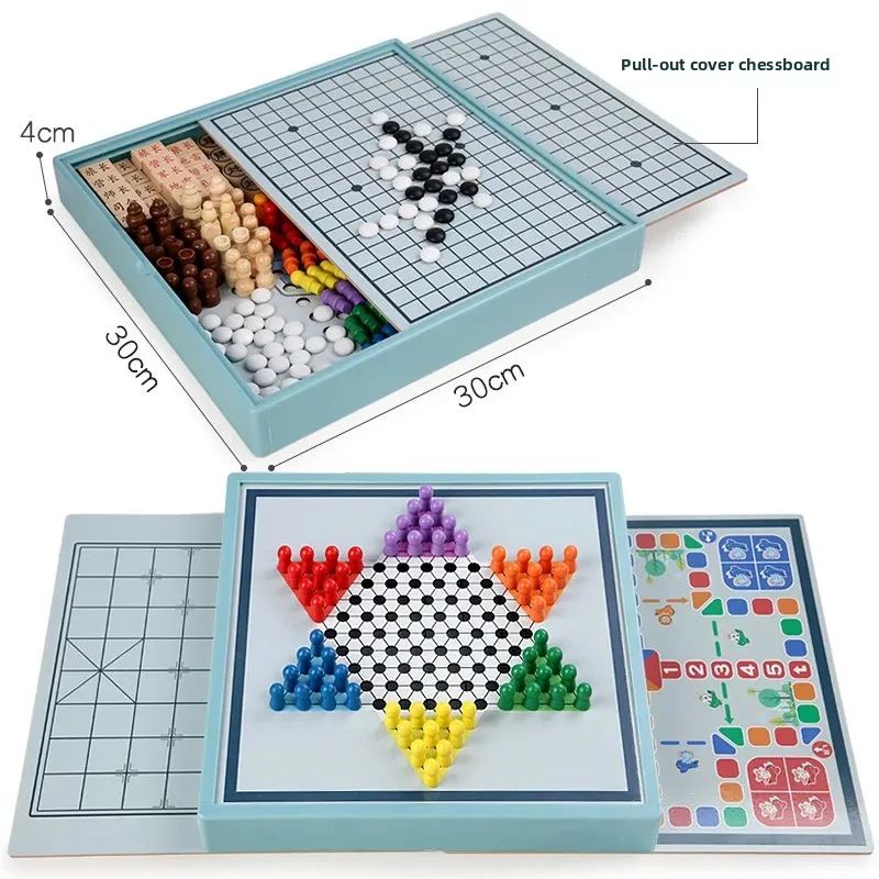 لعبة الداما التعليمية الخشبية للأطفال، لعبة الشطرنج الطائر، عيون جوجلي، ألعاب لوحة الشطرنج لطلاب المدارس الابتدائية