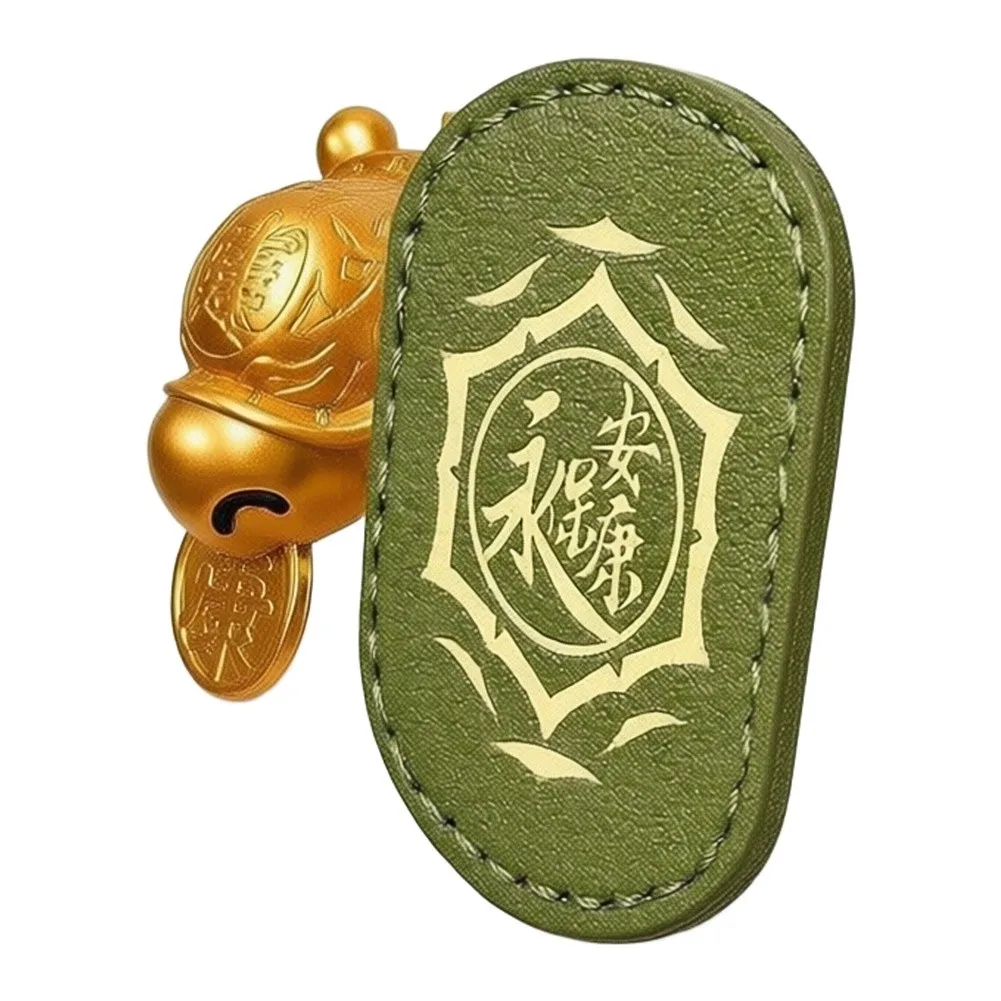 Alloy Fortunate Turtle Charm Gold Finish Holding Coin for Wallet Purse Bag Zipper Accent Desk Display 2.4cm Red Green Orange