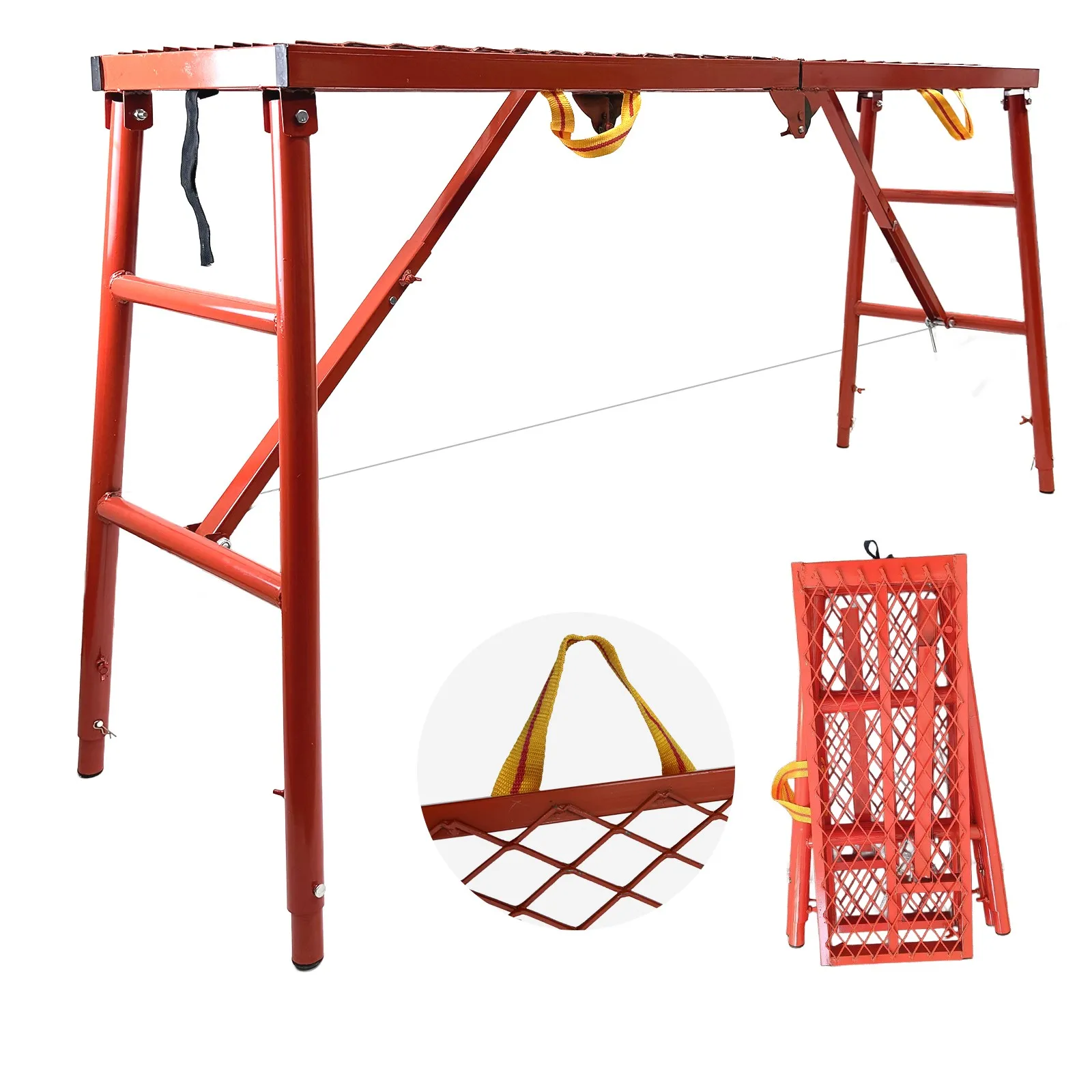 

Складная рабочая платформа-стремянка на 800 фунтов, 5 уровней, регулируемая по высоте