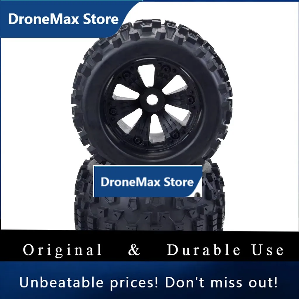DroMa4PCS 170MM 165MM Monster Truck Wheels Rim Tire Set 17mm Hub Hex For 1/8 Off-Road RC Car HPI Redcat Rovan Savage