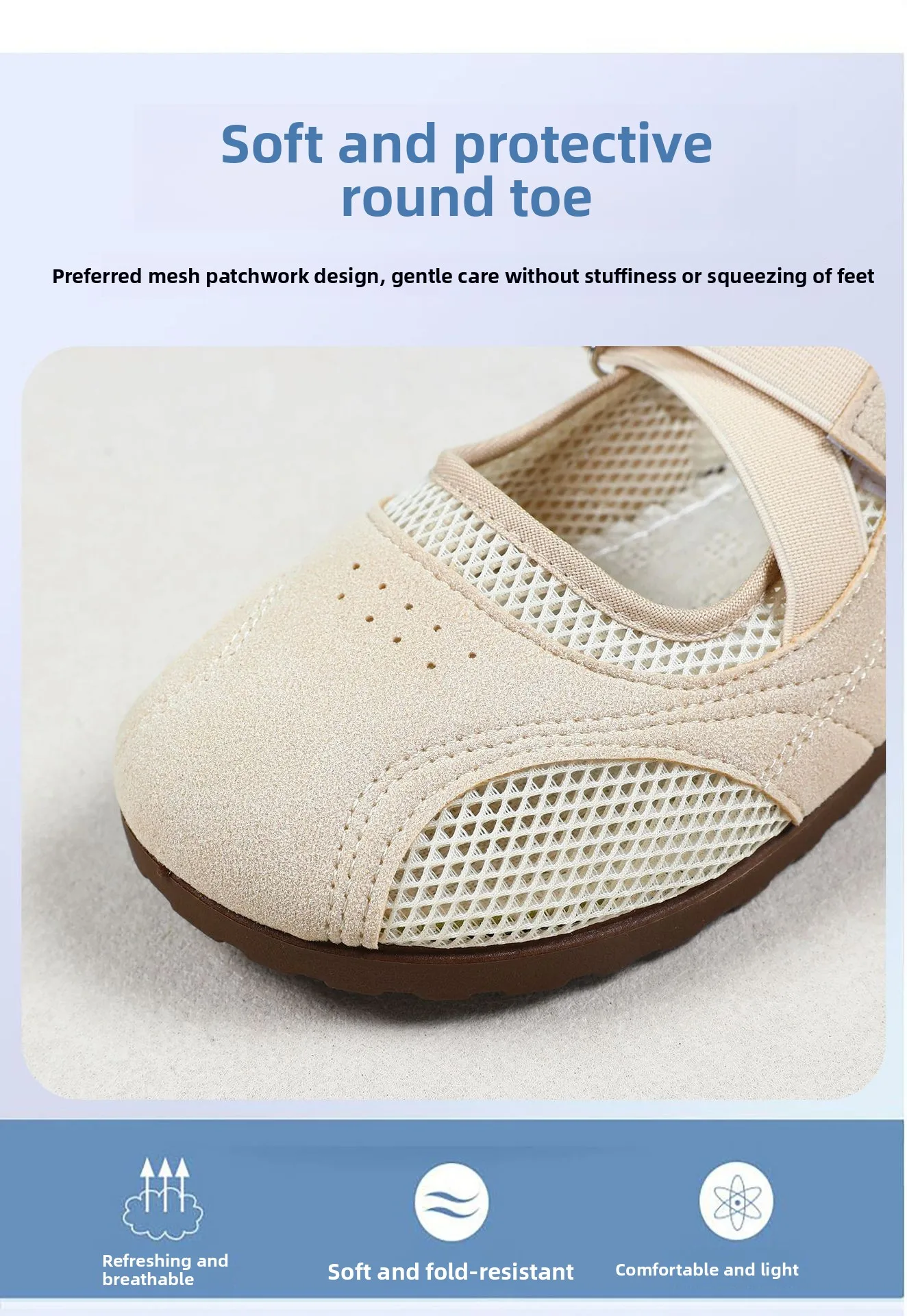 Sommer-Ballett-Modetrainingsschuhe Mary-Jane-Schuhe mit Klettverschluss Weichsohlige Freizeitschuhe – Detail 16