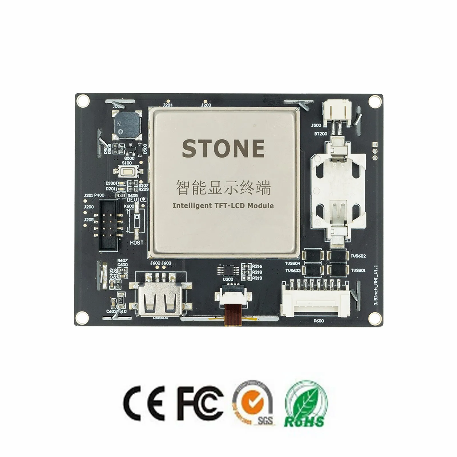 SCBRHMI LCD Touch Basic Display STWI035WT-01 - 3.5 TFT Intelligent Resistive Touch Screen Module Display