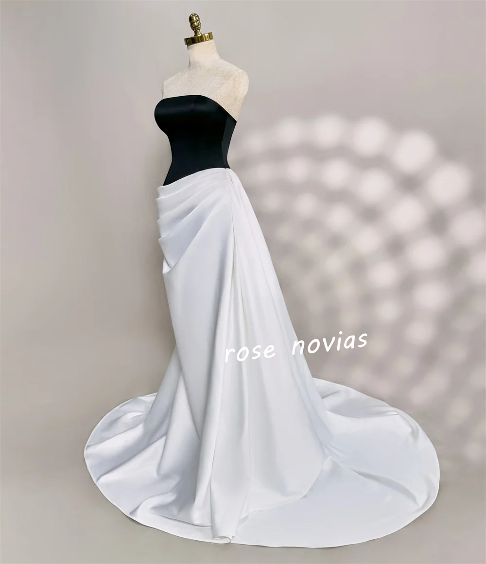 Sukienki damskie szyte na miarę, eleganckie, na specjalne okazje, bez ramiączek, do ziemi, z plisami charmeuse, urocze, w nowoczesnym stylu, idealne na przyjęcia i wesela.