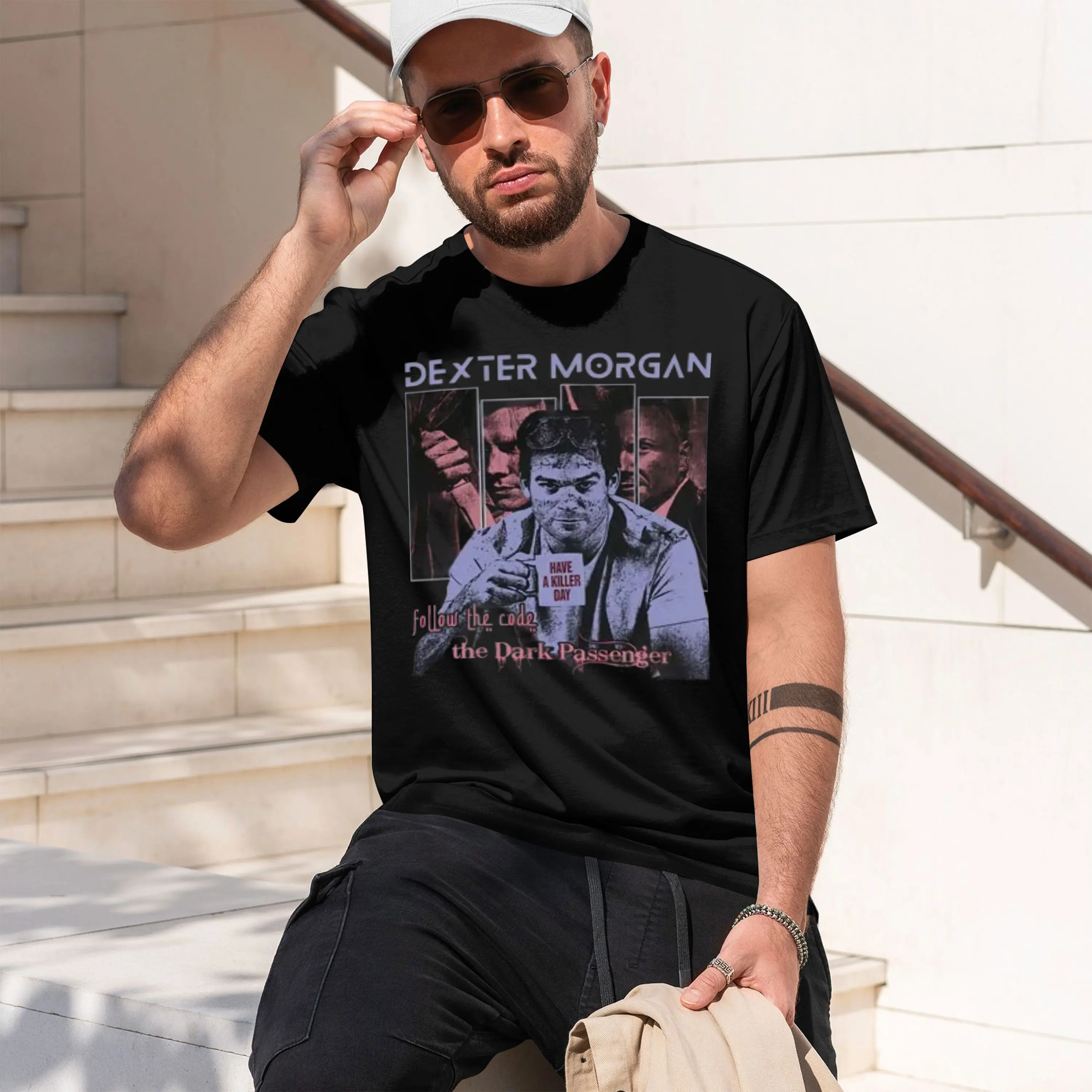 DEXTER MORGAN HAVE A ER DAY follow the code Dark Passenger Womens clothing men's crew neck t-shirt 2026 New Model Men’s Short-sl