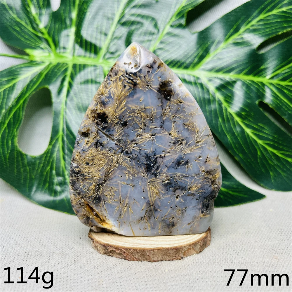 Natural Stone Hair Agate Tower Torch Free Form Home Room Spiritual Decoration Gift Energy Sorcery Altar Crystal Stone Healing