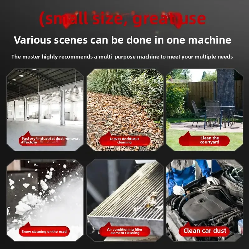 Turbin kipas kekerasan industri blower kuat berdaya tinggi, air cuci mobil, peniup debu, peniup salju listrik lithium