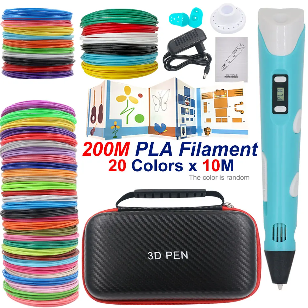 

Kids 3D Printing Pen Perfect for Birthday and Christmas Gifts to Easily Create 3D Masterpieces to Develop Hand-Eye Coordinattion