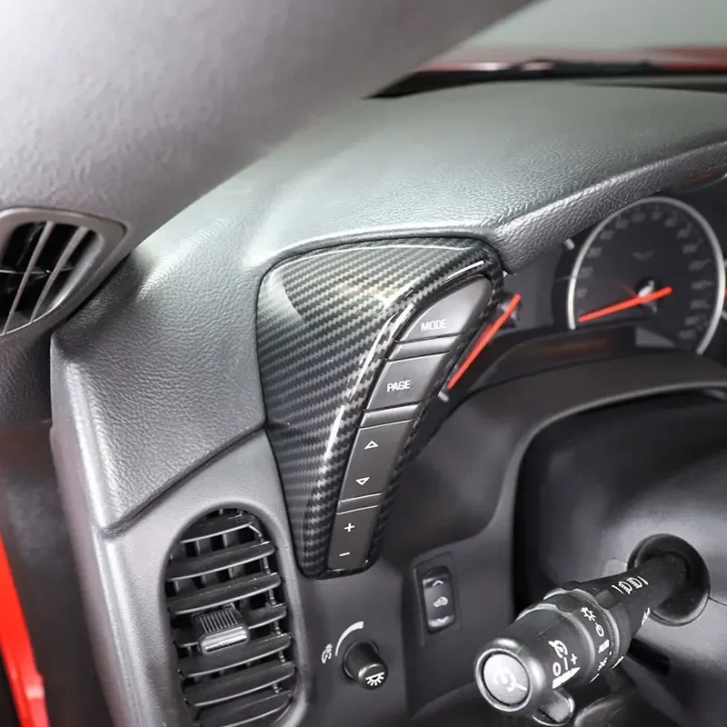 

For Chevrolet Corvette C6 2005-2013 ABS Carbon Fiber Car Dashboard Adjustment Button Frame Cover Trim Sticker Accessories