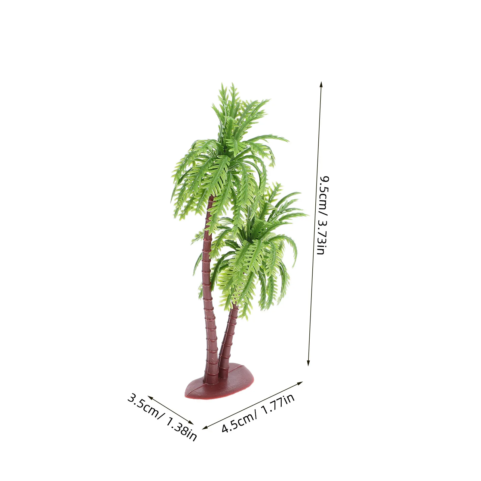 10Pcs Lifelike Mini Palm Tree Artificial Tropical Plant for Home Office Decor Photography Backdrop Craft Projects Cupcake Topper