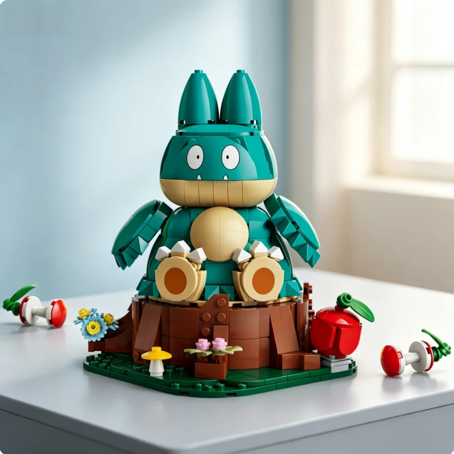 2026 Neues Heißes Spielzeug 757-teiliges Taschenelfen-Themenszenen-Set Niedliche Monster-Charaktere Minifiguren-Modell Baustein-Puzzle-Spielzeug Ornament Geschenk – Detail 5