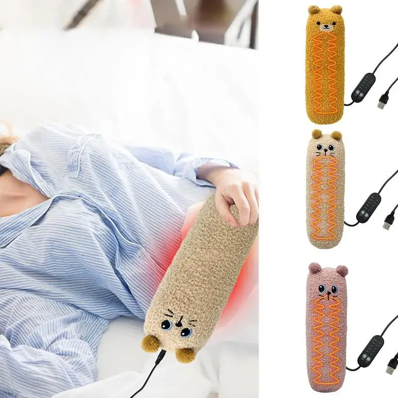 Heated Stuffed Animals Adjustable Plug In Heating Pad Cat Heating Pad USB Heating Pad Animal Heating Pad With Timer For Home