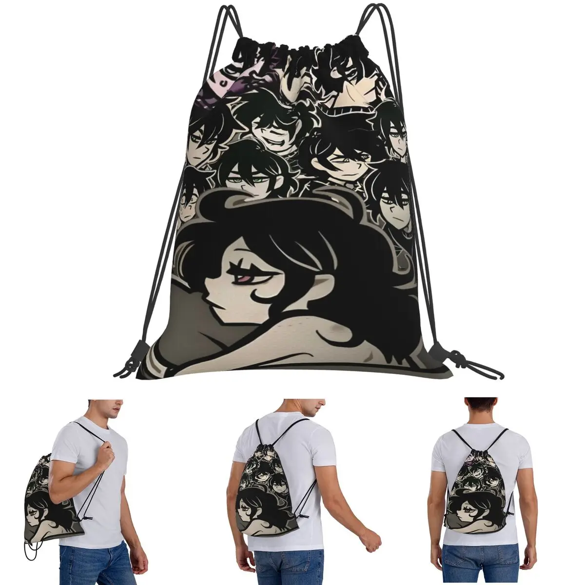 Ashley And Andrew The Coffin Of Andy And Leyley Backpacks Casual Drawstring Bags Storage Bag Book Bags For Man Woman School