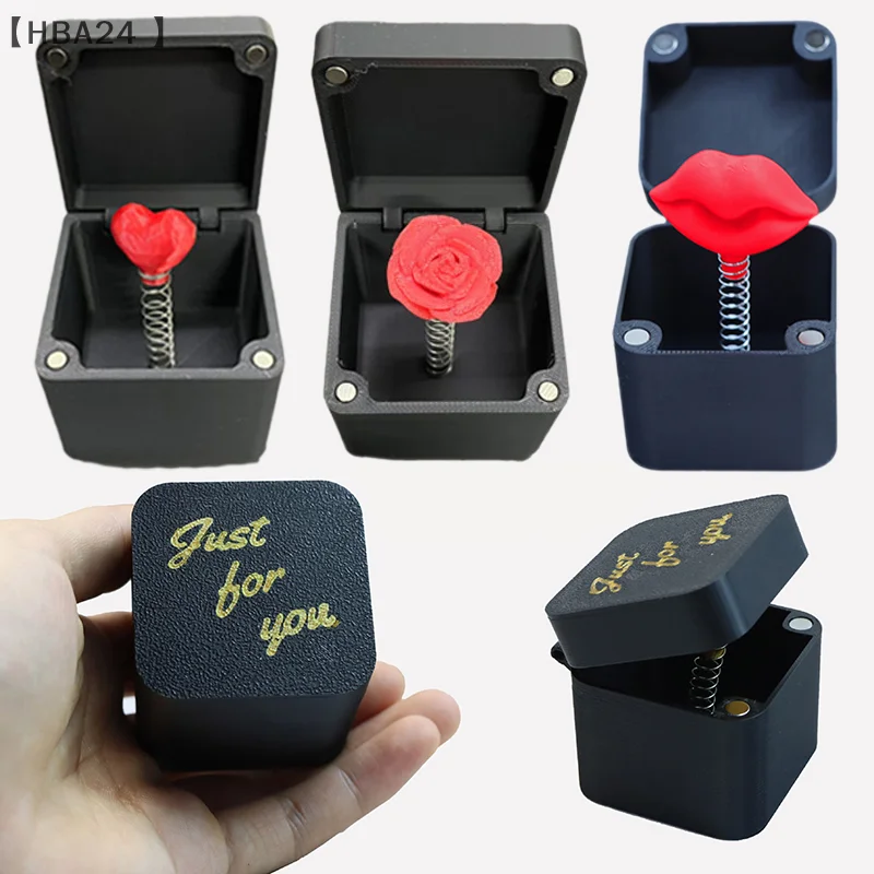 Love Rose Surprise Gift Box,3D Printed Red Roses In A Surprise Pop Up Gift Box,Prank Gift,Birthday And Valentine's Day Gifts