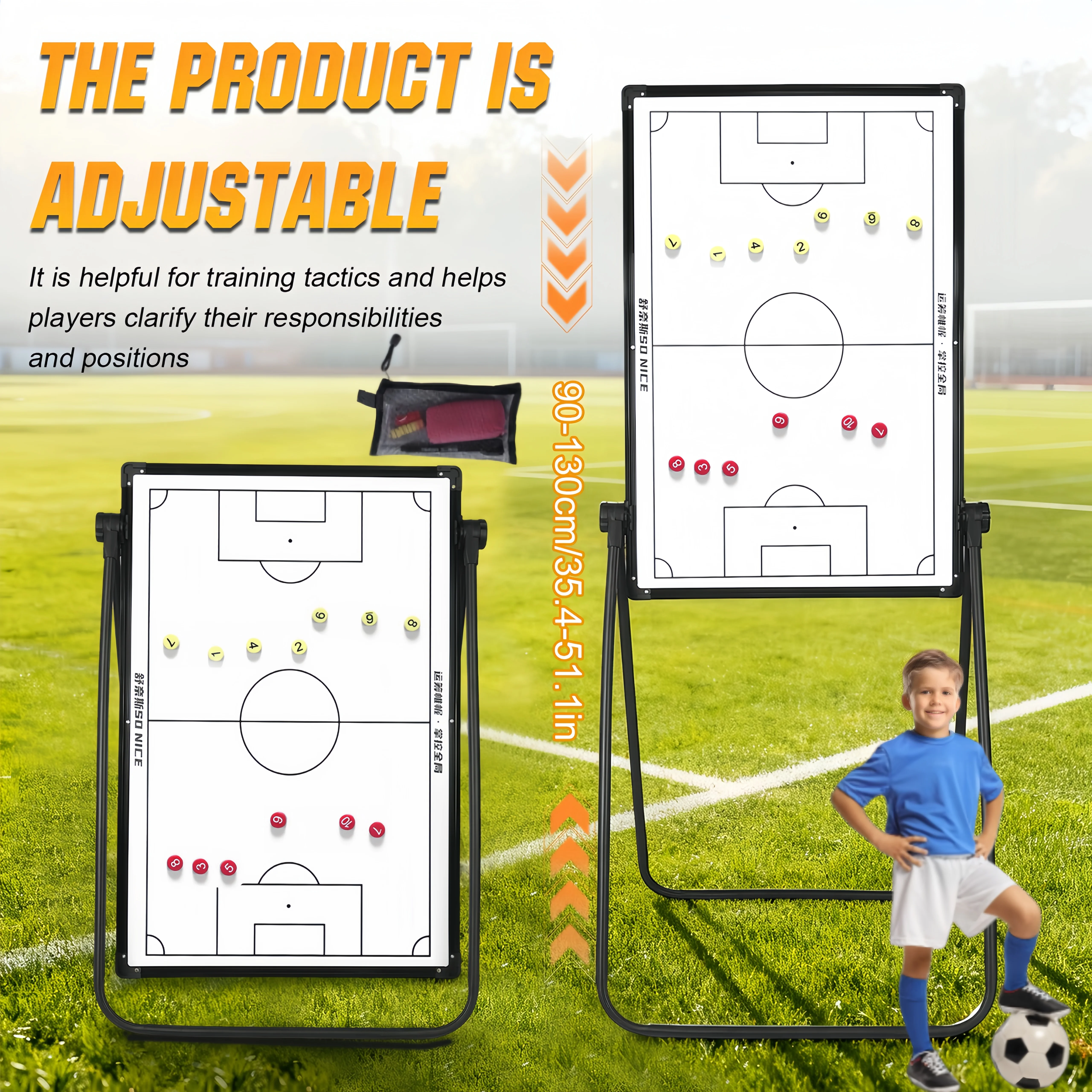 لوحات تدريب تكتيك الكرة الطائرة مع حامل وعلامات ممحاة قلم ارتفاع قابل للتعديل توجيه التدريب المعونة لعبة كرة اليد Teachi #1