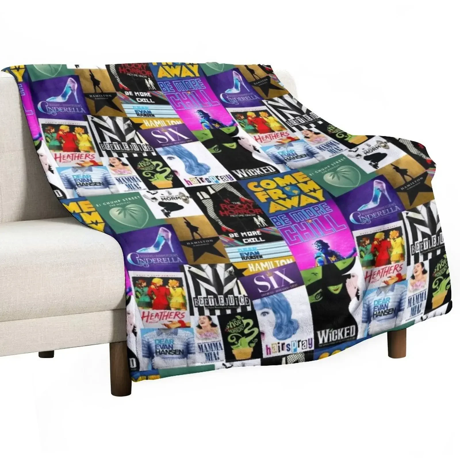 

Musicals Collage III Original Throw Blanket Extra Large Throw bed plaid Blankets For Baby Blankets