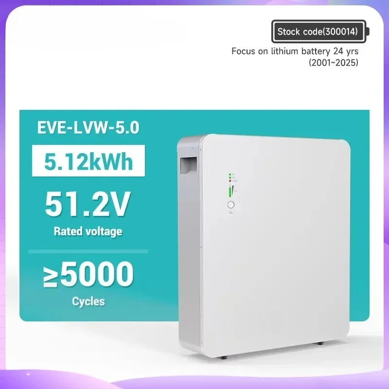 5KW 10KW Home Energy Storage System Off Grid LiFePO4 Solar Lithium Battery Pack Power Wall for Residential PV System Backup