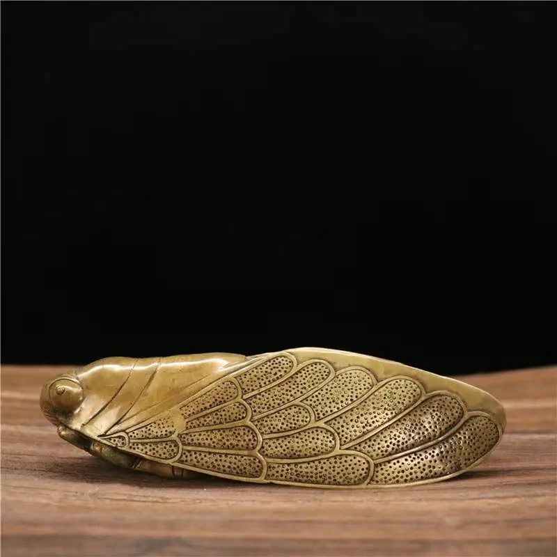 Birthday , graduation gift, pure brass cicada ornament, a show-stopping piece for study, living room, or office