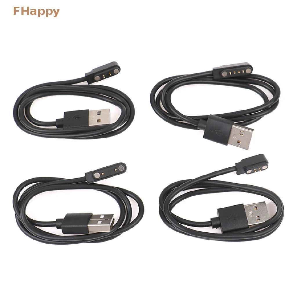 1PC 60CM Universal Smart Watch Charger Cord,Magnetic Charging Cable 2 Pin 4 Pins USB Charger for Smart Watch 7.62mm 4mm 2.84mm