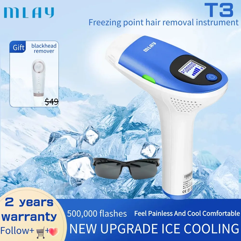 

Mlay IPL Hair Removal Epilator a Laser Permanent Malay Hair Removal Machine Face Body Electric Depilador a Laser 500000 Flashes