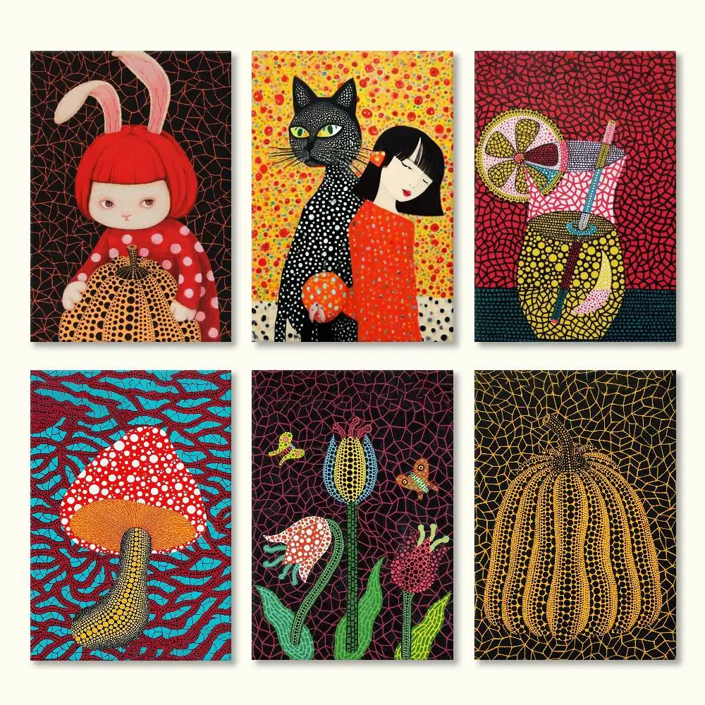 Kusama Yayoi Art Poster Versatile HD Waterproof Wall Art Self-Adhesive Decor for Any Space Ideal Gift