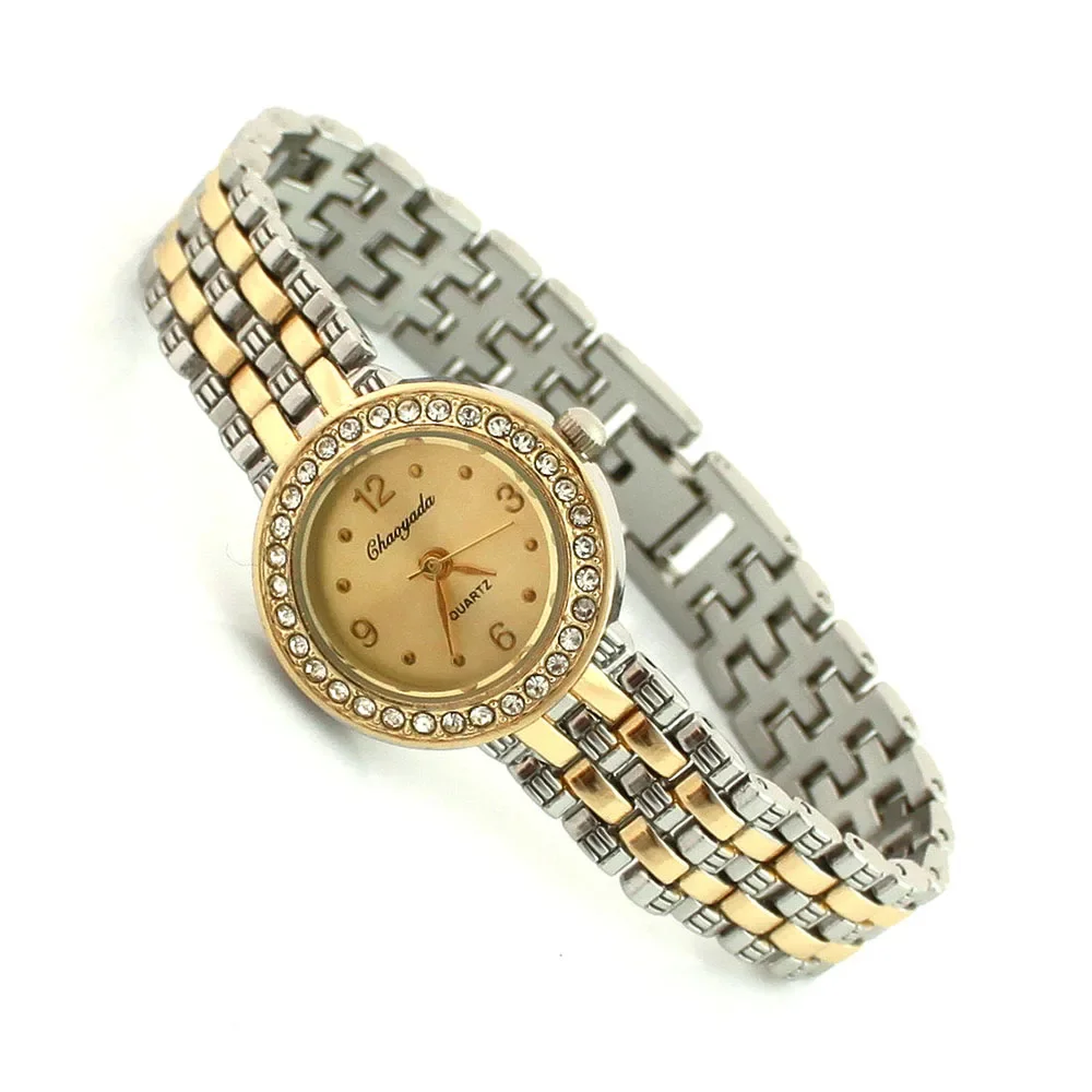 ساعة نسائية فاخرة من حجر الراين ، نوعية جيدة ، أزياء نسائية ، فستان نسائي من الفولاذ المقاوم للصدأ ، ساعة يد كوارتز O89