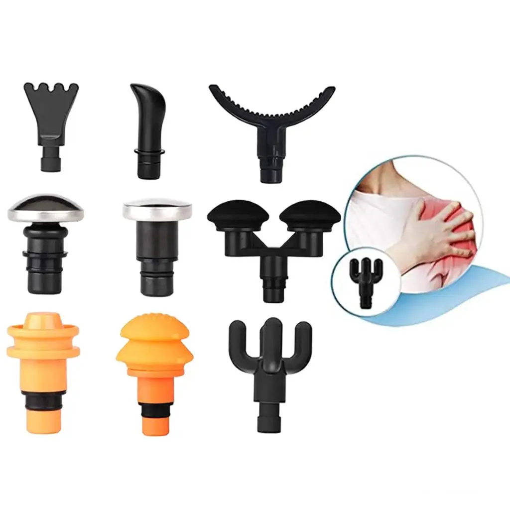 9x Massage Gun Head Accessories Point Massage Attachments Adapter