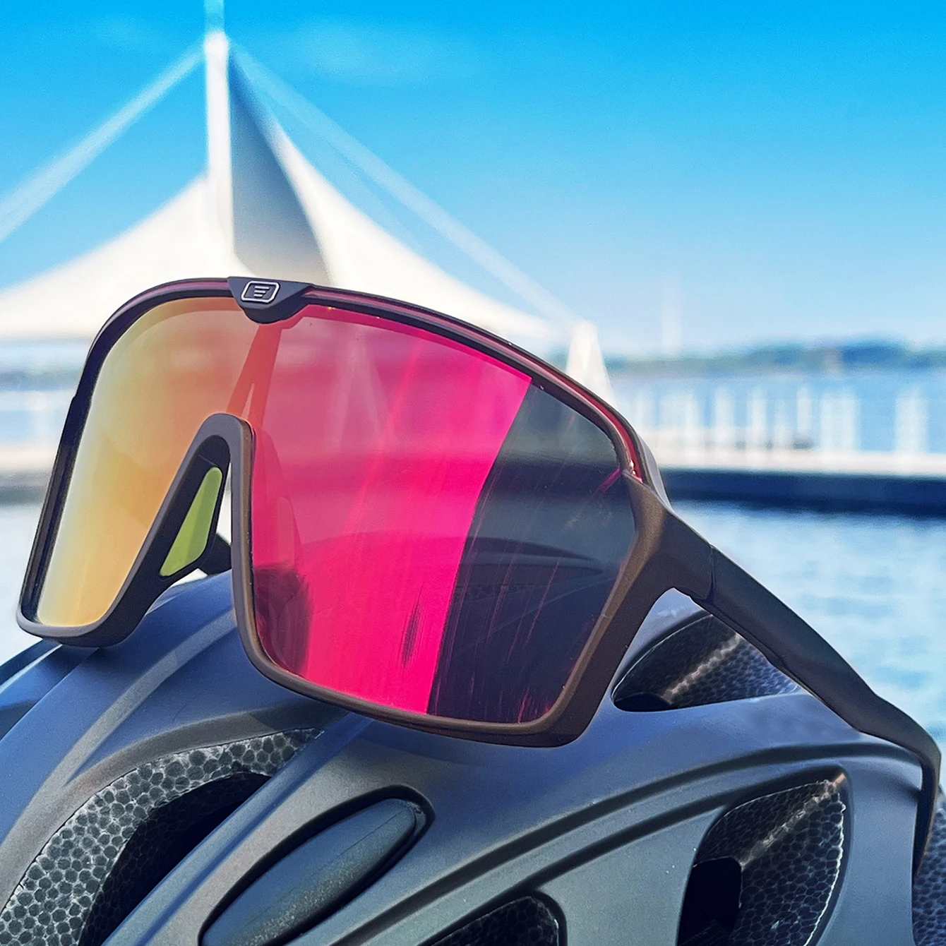 UV400-Angel-Sonnenbrille mit großem Rahmen, winddicht, Outdoor-Sport-Sonnenbrille für Männer und Frauen, Radfahren, Camping, Wandern, Fahren