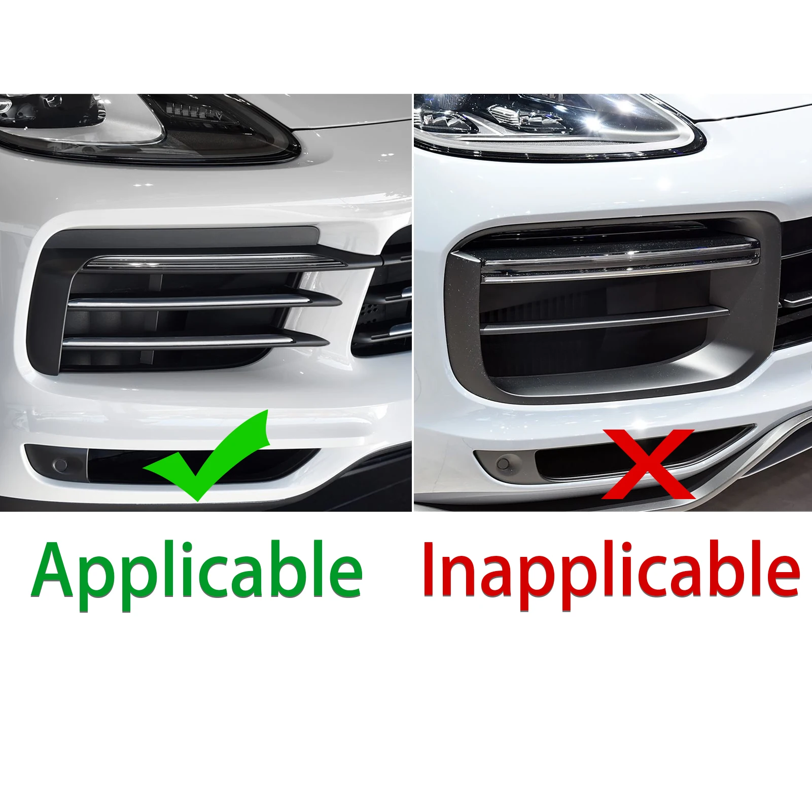 Front Bumper Lip Spoiler Cover Trim For Porsche Cayenne 9YO 9YA 2018-2023 Carbon Fiber Front Bumper Cover Wind Knife Splitter