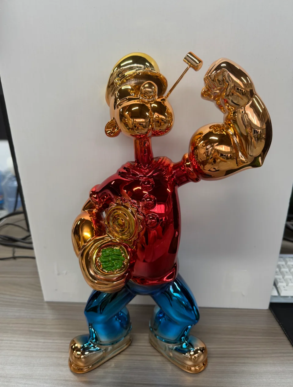 75cmPopeye resin electroplating soft decoration cartoon character model ornaments creative sculpture
