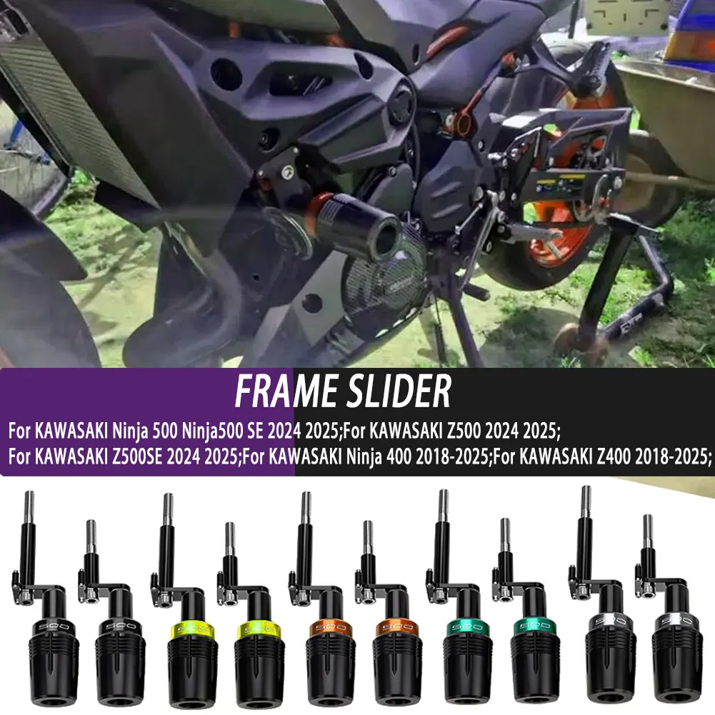 

Motorcycle Falling Protection Parts Engine Exhaust Crash Pad Frame Slider For KAWASAKI Ninja 500 400 Ninja500 SE Z500 Z500SE