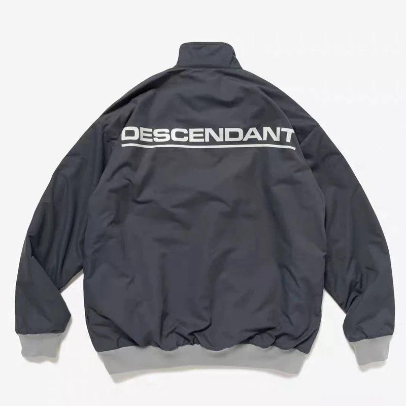 

Best-selling New Style DESCENDANT Jacket Coat Wear Stand-up Collars Reversible All-match Classic Grey Clothes