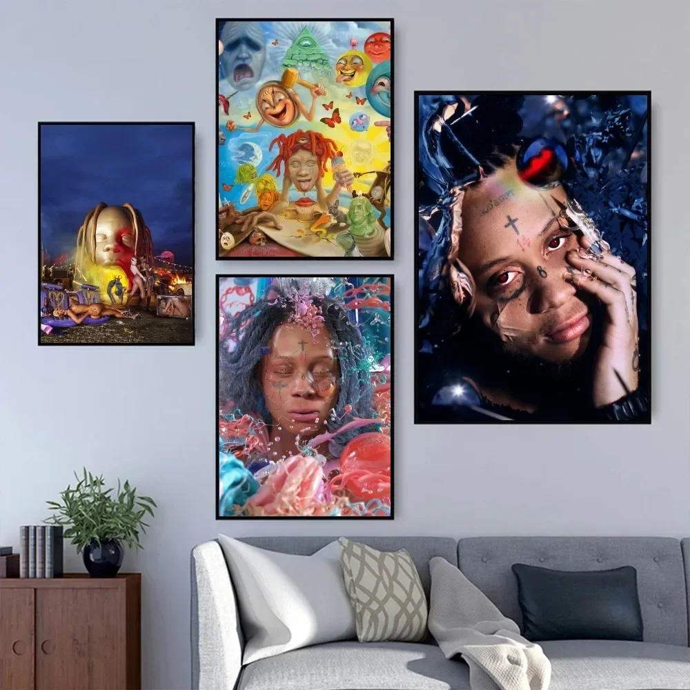 Rapper T-Trippie Cool R-Redd Singer Poster Prints Wall Painting Bedroom Living Room Wall Bar Restaurant Sticker Small