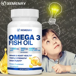 Omega 3 Fish Oil Supplement - Boosts Immunity and Promotes Joint, Eye and Skin Health