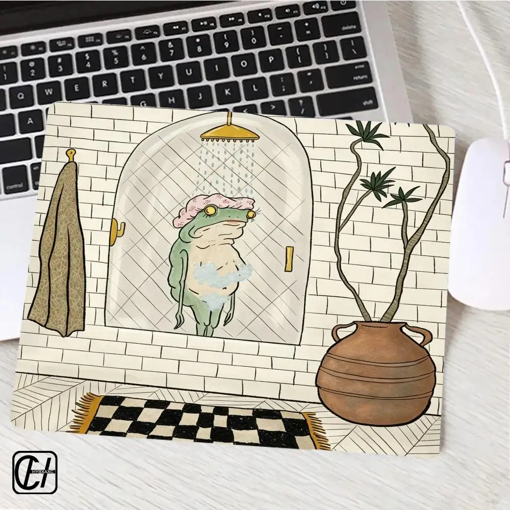 Funny Frog Mouse Pad  Mouse Pad For Small Size Gaming Mouse Pad Gamer Company Keyboard Mouse Mat Carpet Computer Desk Mat HYBXXC