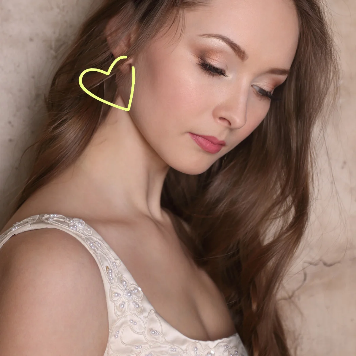 1 زوج مبالغ فيه شكل قلب أقراط هندسية أنيقة Earbobs الجوف خارج مجوهرات شخصية ارتداء اليومي فريد الأذن يتدلى #3